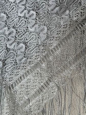 Gestrickte Spitzenstola Neu 115x115cm/Seide Nylon