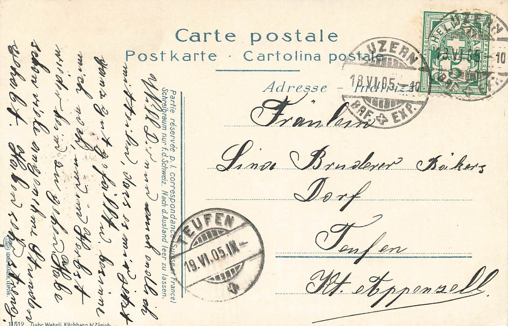 Cartoline postali: Luzern – Usato da Biasca venduto da Blenio71 1