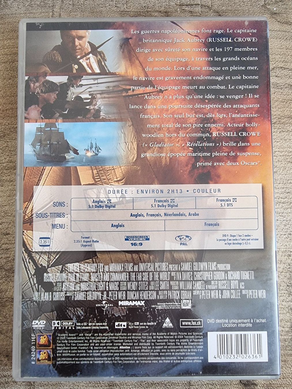 Alle DVDs: Master And Commander (Russel Crowe) – Gebraucht aus Chavannes-près-Renens von XWR4 1