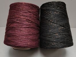 Wolle Lurex NewMill, Freddy zum Handstricken 500g weinrot