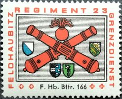 Soldatenmarke 2.WK, Feld Haubitzen Bttr 166, we, Wi Art 340a