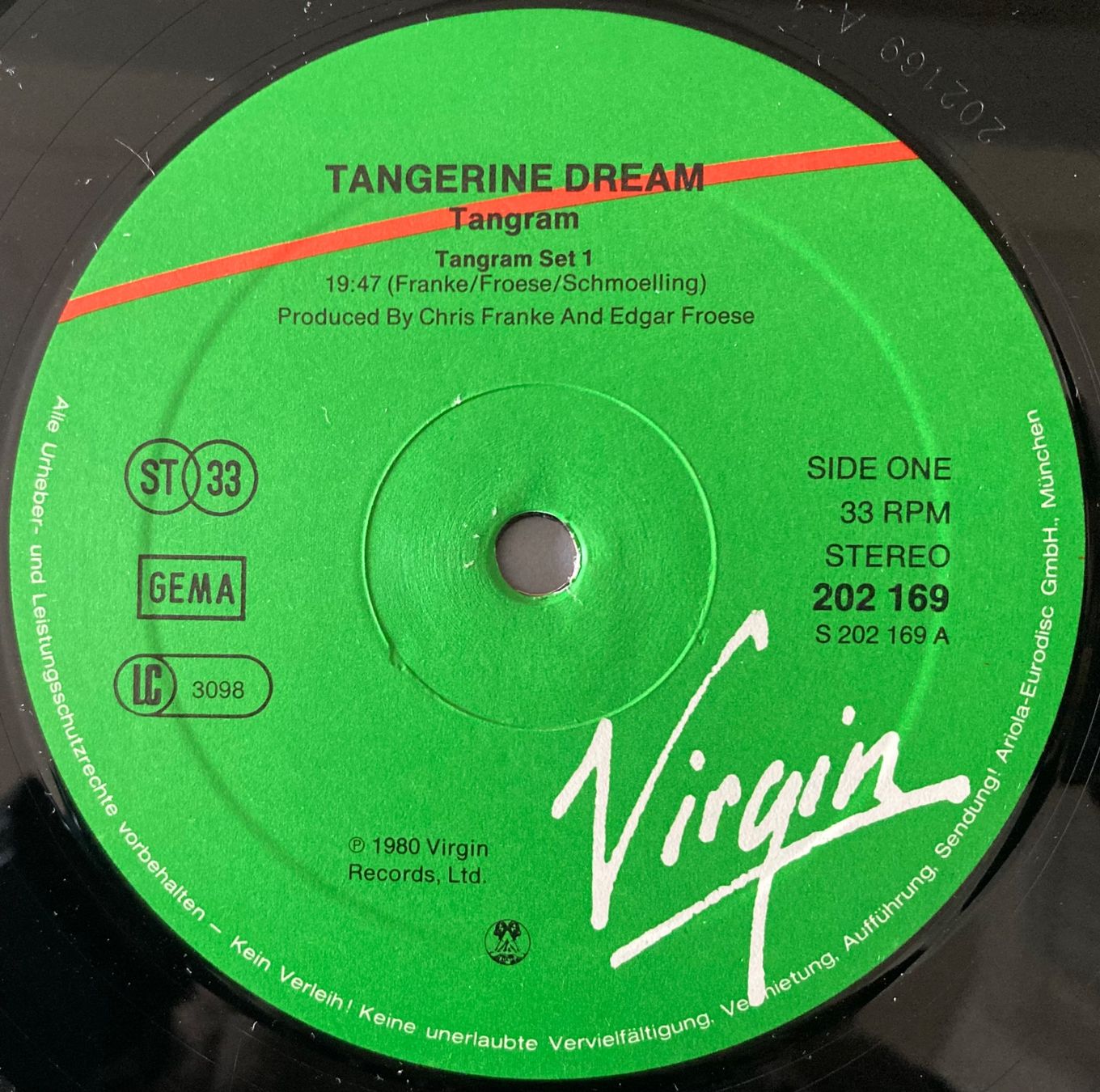 Schallplatten: TANGERINE DREAM - TANGRAM – Gebraucht aus Poliez-Pittet von Newtown-Records 3