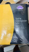 Bettwäche Satin Seersucker Uni gelb