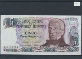 Argentinien, Banknote 5 Pesos, ungebraucht
