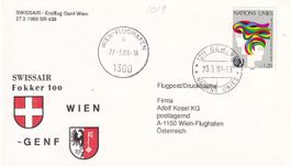 Erstflug Swissair Genf - Wien 1989, ab UNO