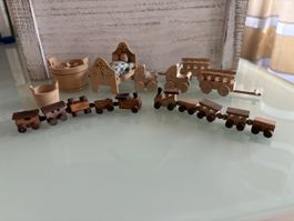 9 Holzminiaturen vintage