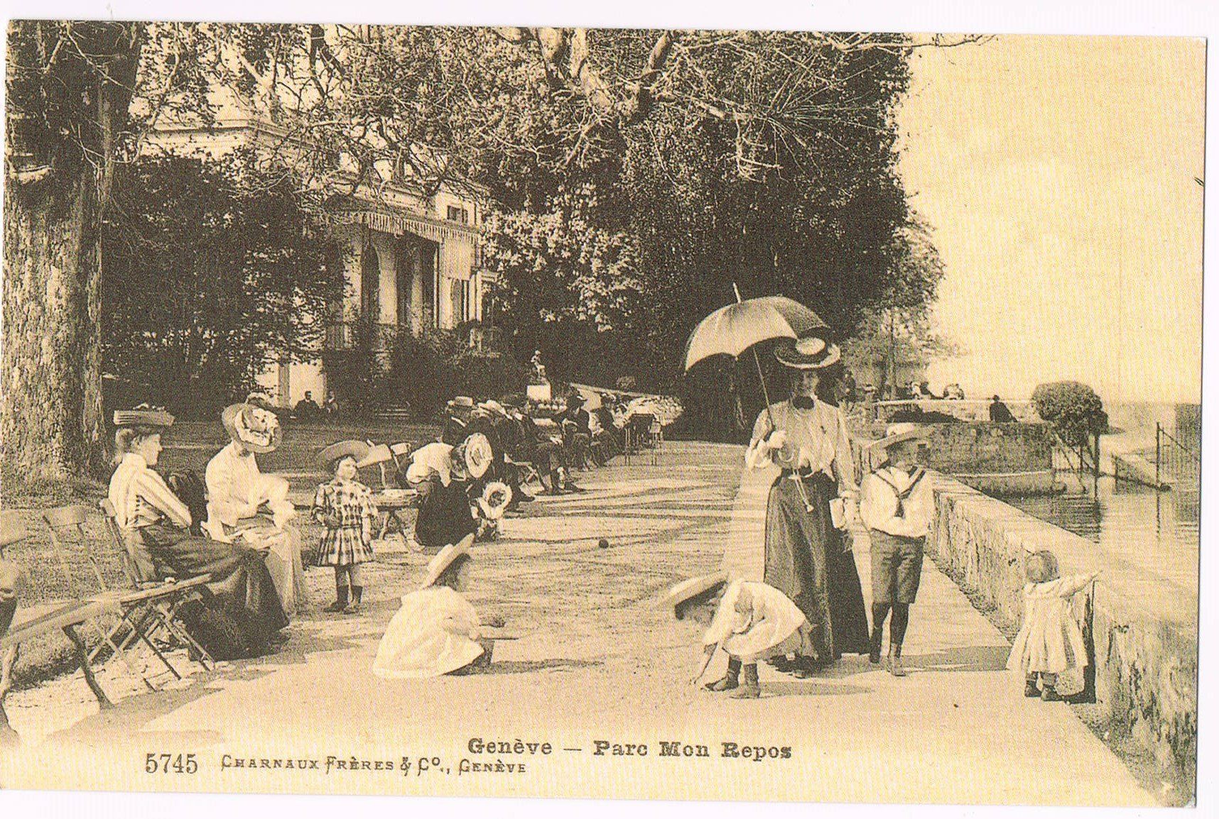 Cartoline postali: Reproduction "Genève - Parc Mon Repos" – Usato da Buchs AG venduto da Baerfisch