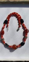 Einzigartig Kette. Karneol, Rot Agate, Onix