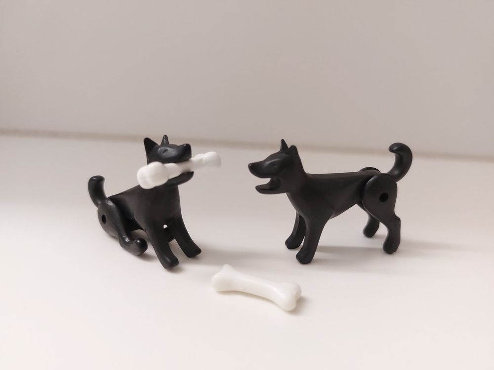  PLAYMOBIL Hunde mit Knochen (Gebraucht) in Balterswil für CHF 3 – mit Illustration 
