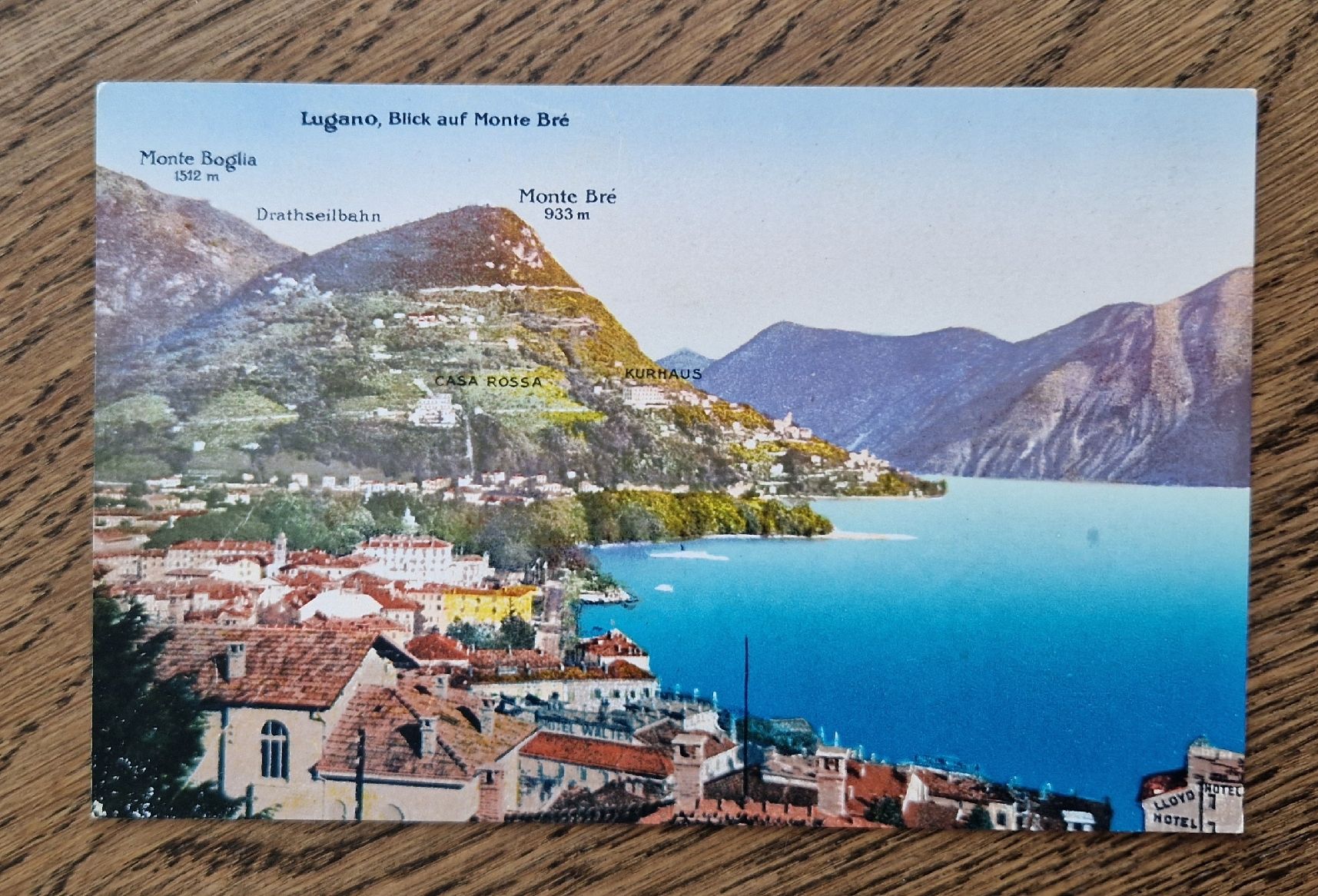Ansichtskarten: Lugano, Blick auf Monte Bré – Gebraucht aus Ebikon von Donar50