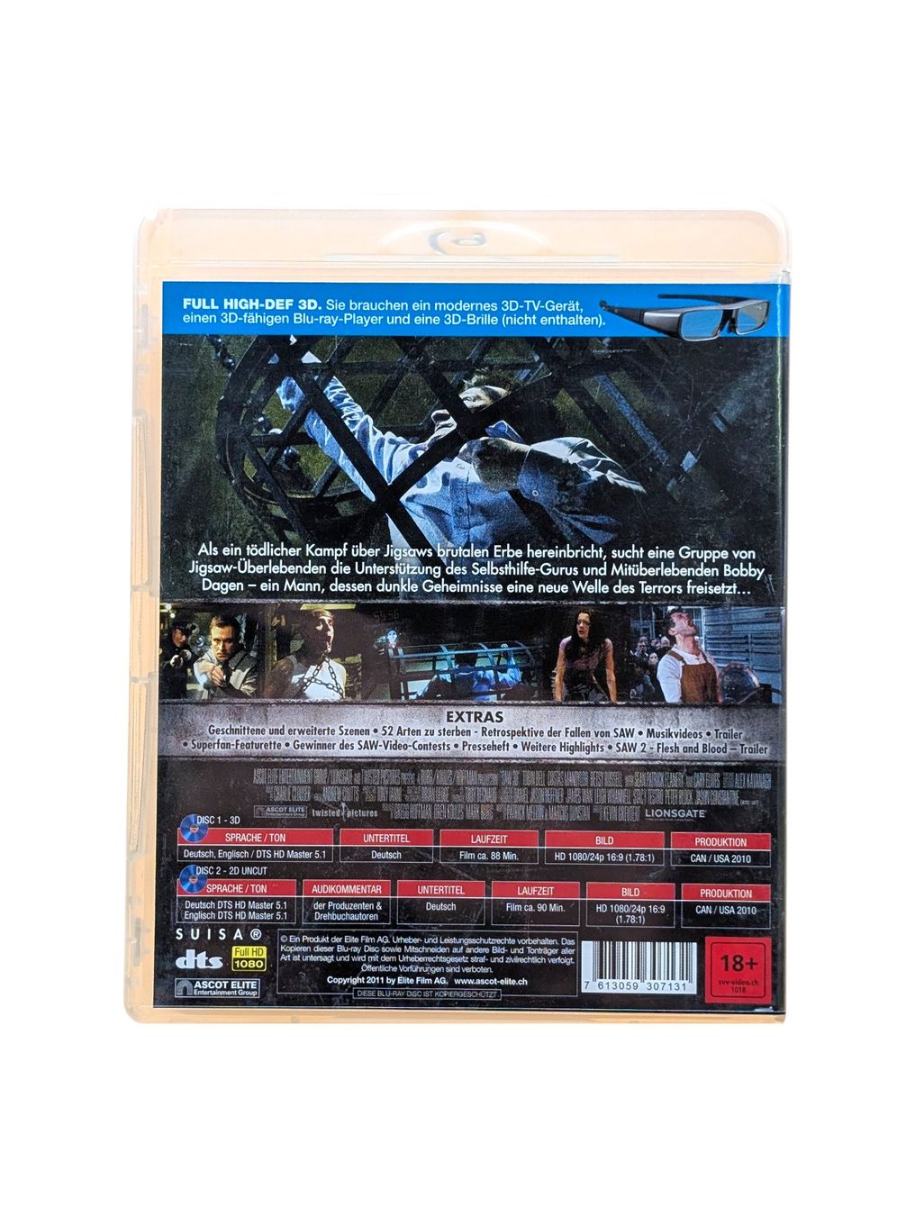 Tutti i DVDs: Saw VII Vollendung 3D Blu-Ray – Usato da Domat/Ems venduto da IsseldorsShop 1