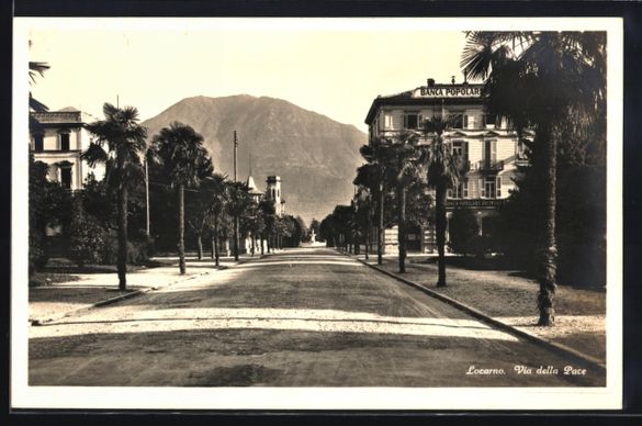 Cartoline postali: AK Locarno, Via della Pace – Usato da Berlin venduto da bartko-reher