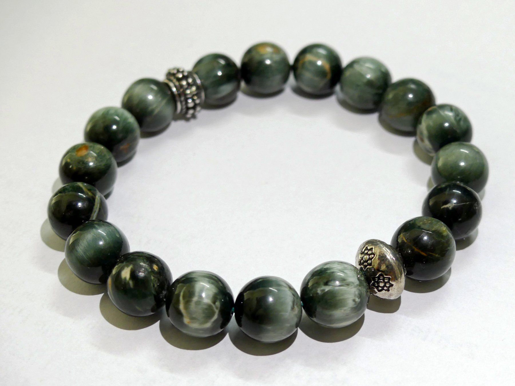 Pietre preziose: Armband mit Chrysoberyll Katzenauge – Nuovo e nell'imballaggio originale da Matten b. Interlaken venduto da kero71 3