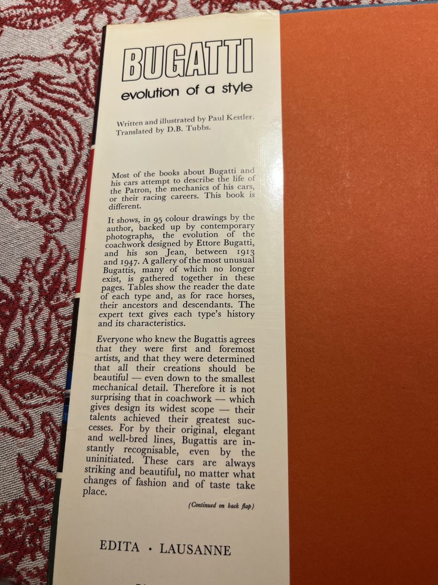 Libri: Bugatti Buch Evolution of a Style – Usato da Saanen venduto da SoniaMichaela 5