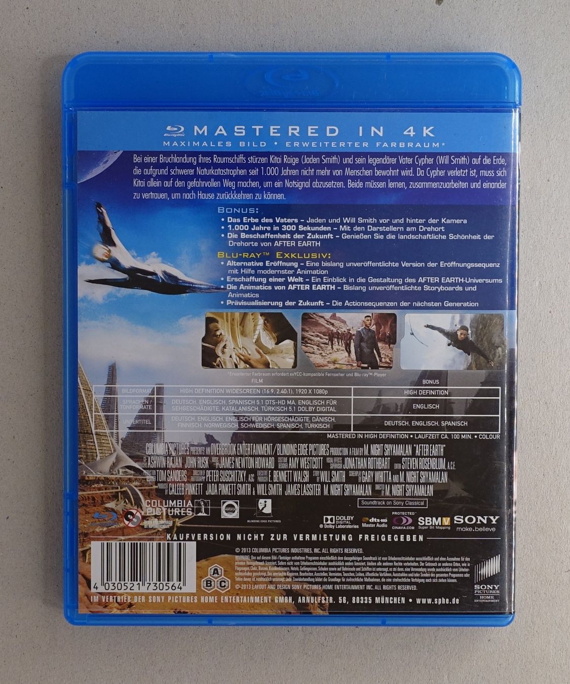 Tutti i DVDs: After Earth - Blu-ray mit Will Smith, Jaden Smith – Usato da Sessa venduto da fraenklishop 1