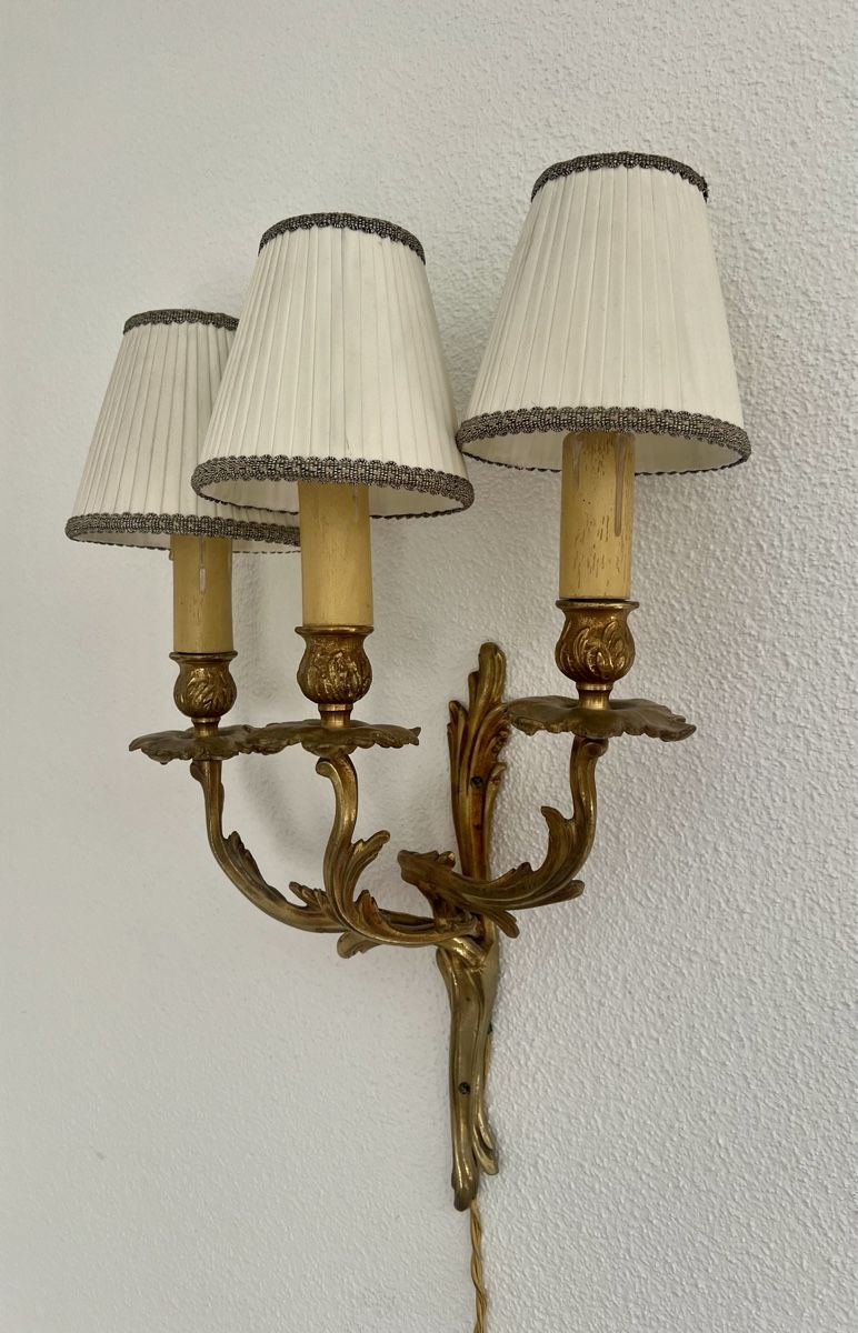 Lampen: Antique wand lampe 3 arme – Gebraucht aus Mehlsecken von Reymau
