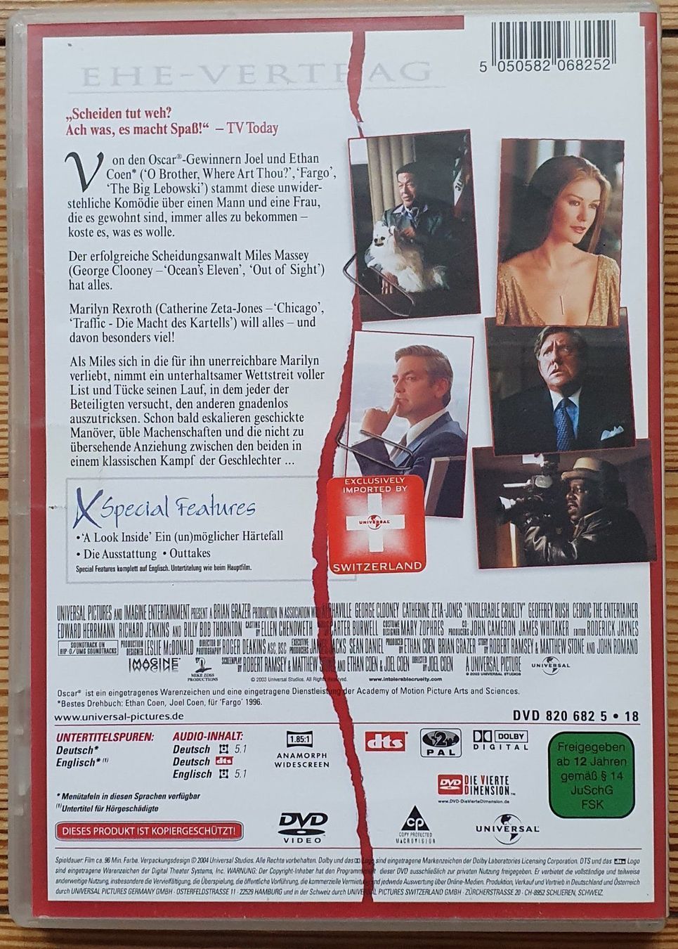 Tutti i DVDs: Intolerable Cruelty Ein unmöglicher Härtefall inkl. VERSAND – Usato da Meinisberg venduto da Steiner31 1