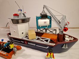Playmobile Containerschiff PLUS Leute!