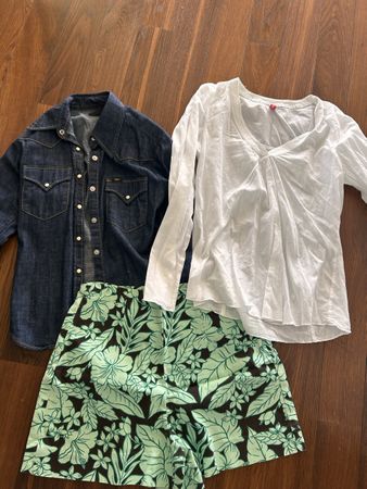 Lee Esprit Zara Jeanshemd und Shorts M bis L