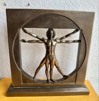 Leonardo da Vinci Statue Vitruvian Man Nude Male bronziert✨