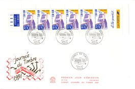 TdB Journée du Timbre 1991 - Heftchenblatt auf FDC