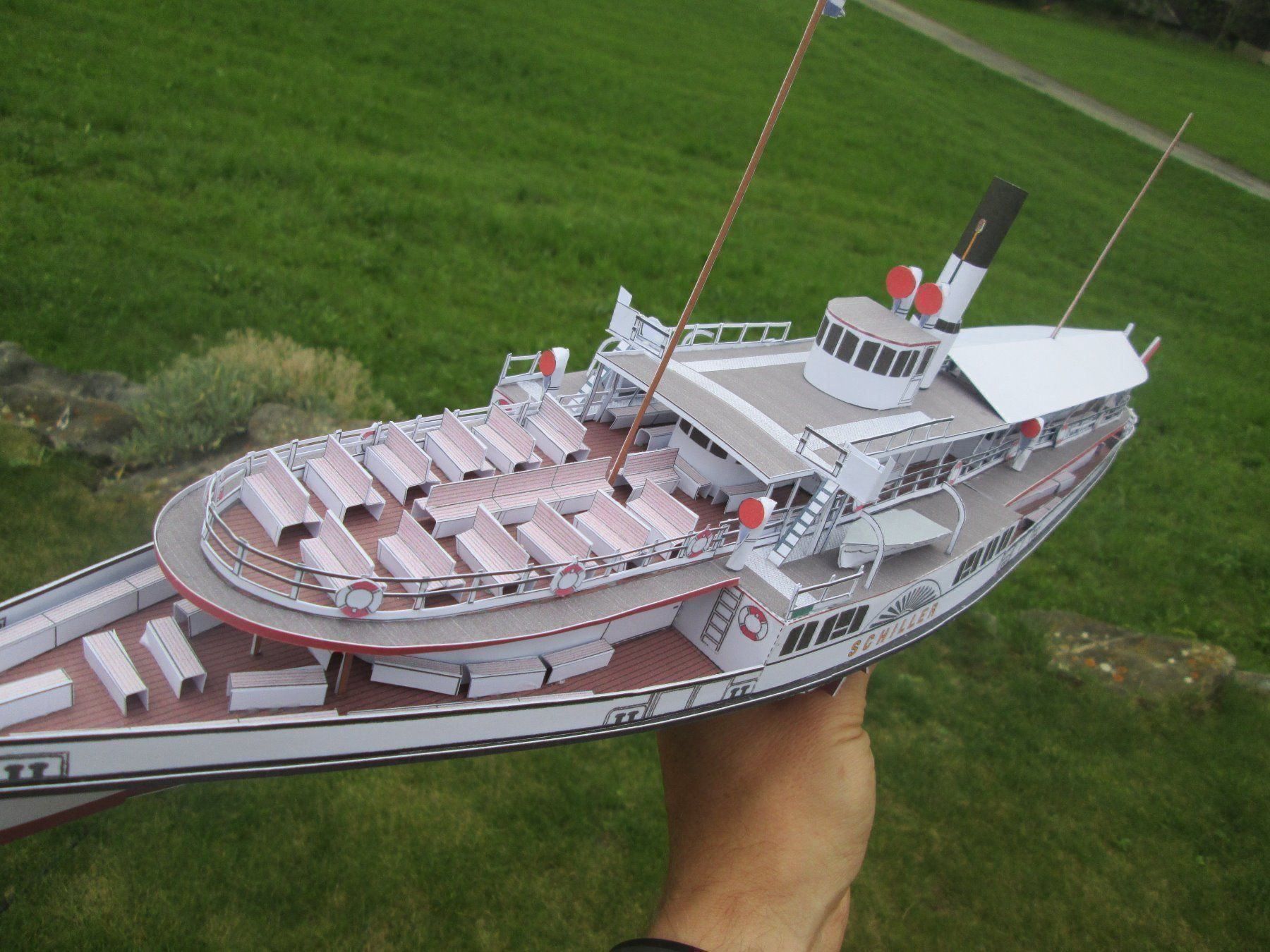 Kit di modellismo & Modellini statici: Dampfschiff Schiller Modellbogen 1:100 – Nuovo e nell'imballaggio originale da Sempach venduto da Pilatus20 7
