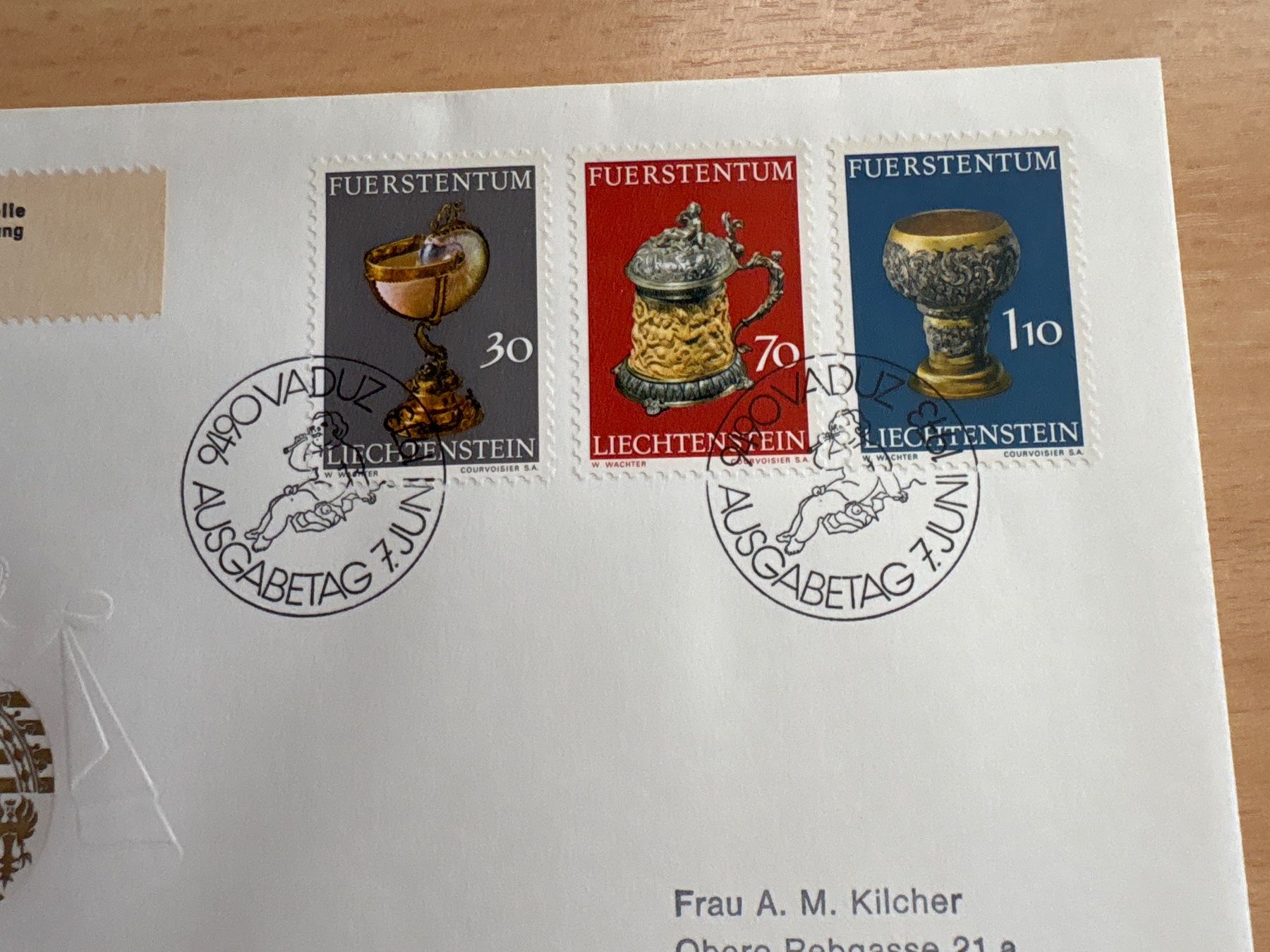 Tutti i francobolli: Liechtenstein Ersttagsbrief 7.Juni 1973 Vaduz – Usato da Ibach venduto da lisch3 1