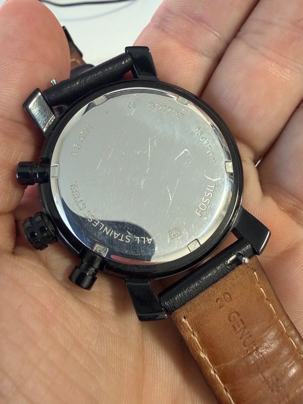 Fossil Orologi: Fossil Uhr Chronograph schwarzes Zifferblatt – Usato da Thalwil venduto da red_cavalier 3