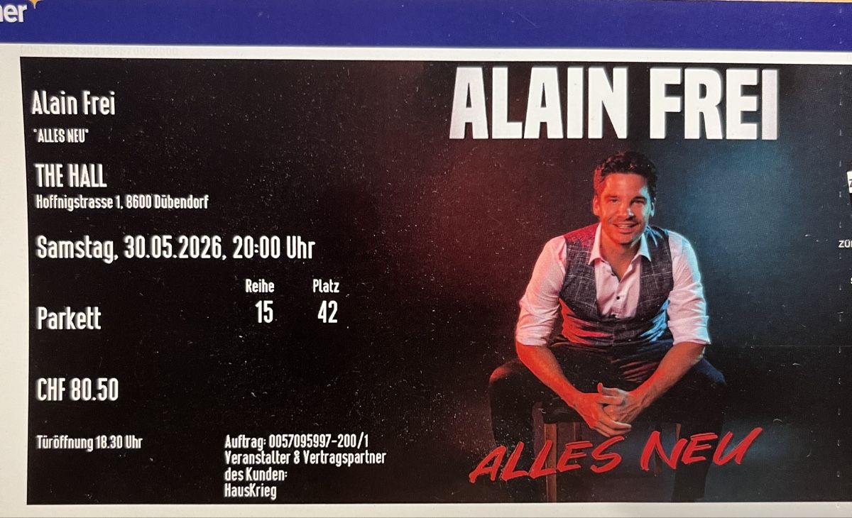 Biglietti: Alain Frei - Tickets – Nuovo e nell'imballaggio originale da Bernhardzell venduto da Saem