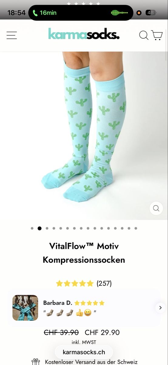 Calze: Karmasocks Kompressionssocken S/M – Usato da Seengen venduto da sa_land 5