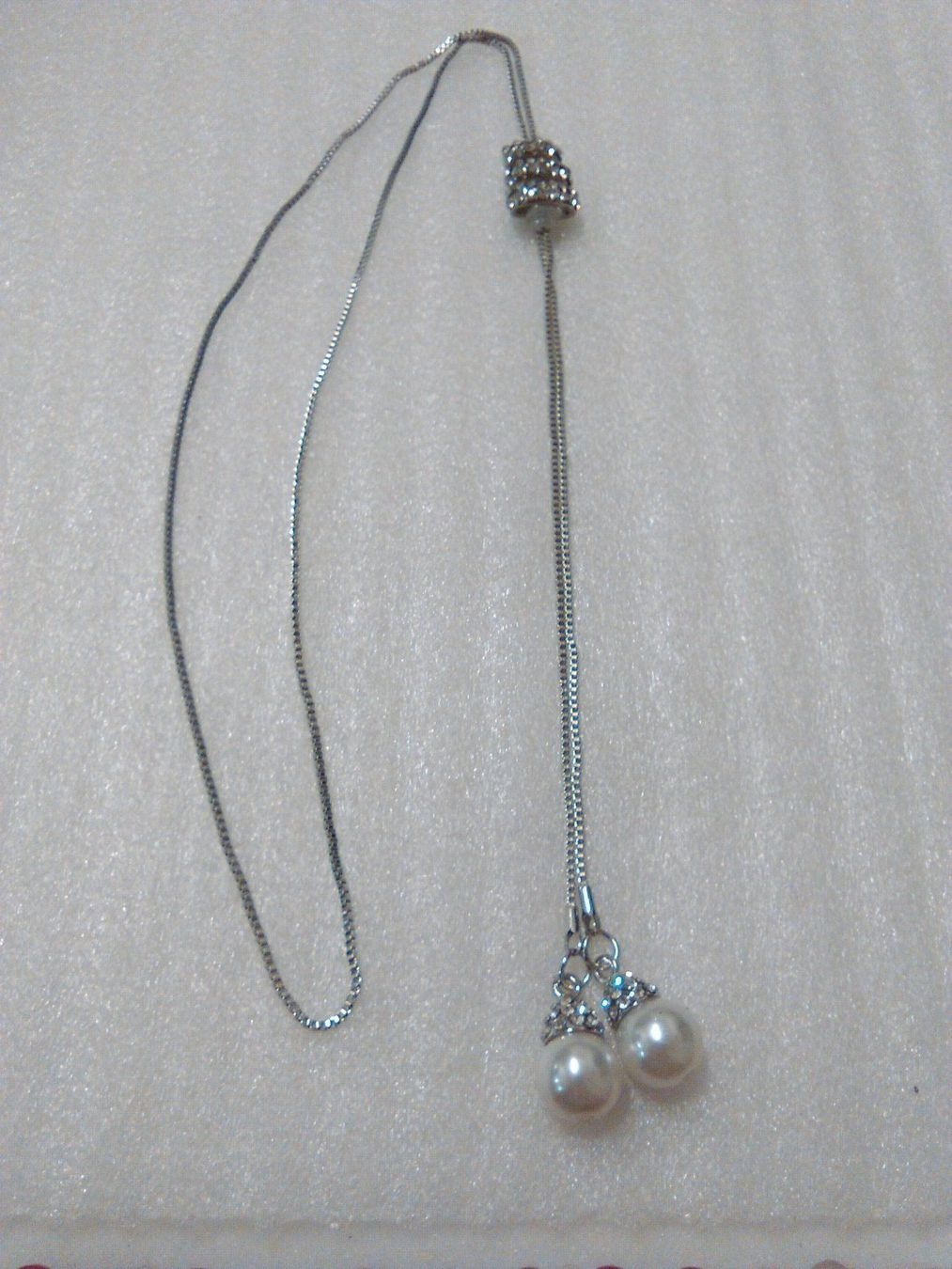 Catenine: kette mit echt swarovzki und perlen – Nuovo (secondo la descrizione) da Basel venduto da bijoutrie_4 1