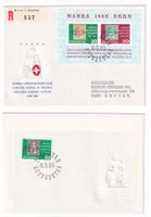 1965 2 FDC NABRA BERN, Block und Blockausschnitte FDC