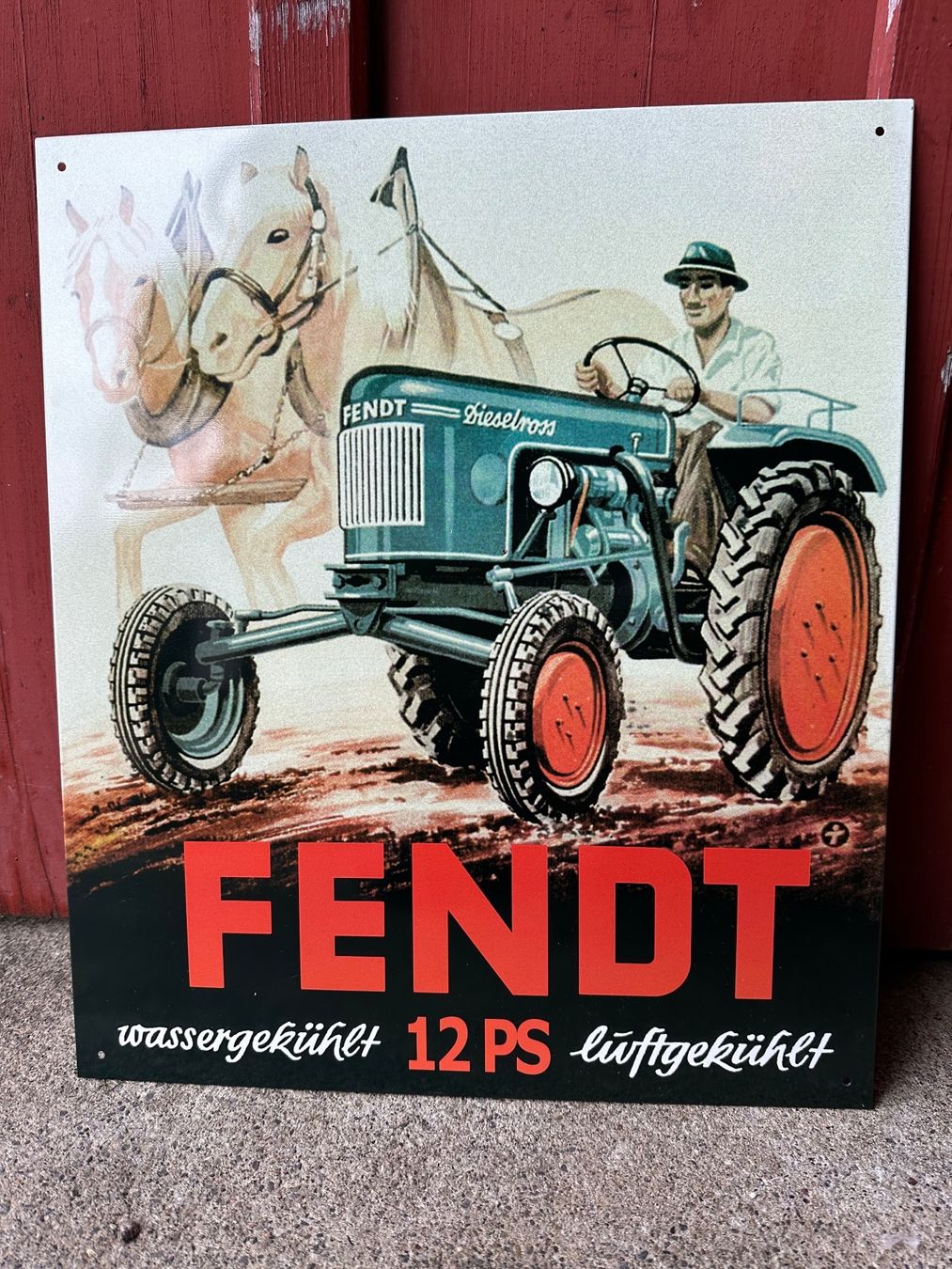 Schilder: Fendt 12ps dieselross Oldtimer Traktor Diesel schlepper – Neu (gemäss Beschreibung) aus Reinach AG von