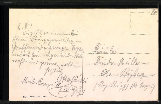 Cartoline postali: Grafenried /BE, Blick zur Kirche, Strass – Usato da Berlin venduto da bartko-reher 1