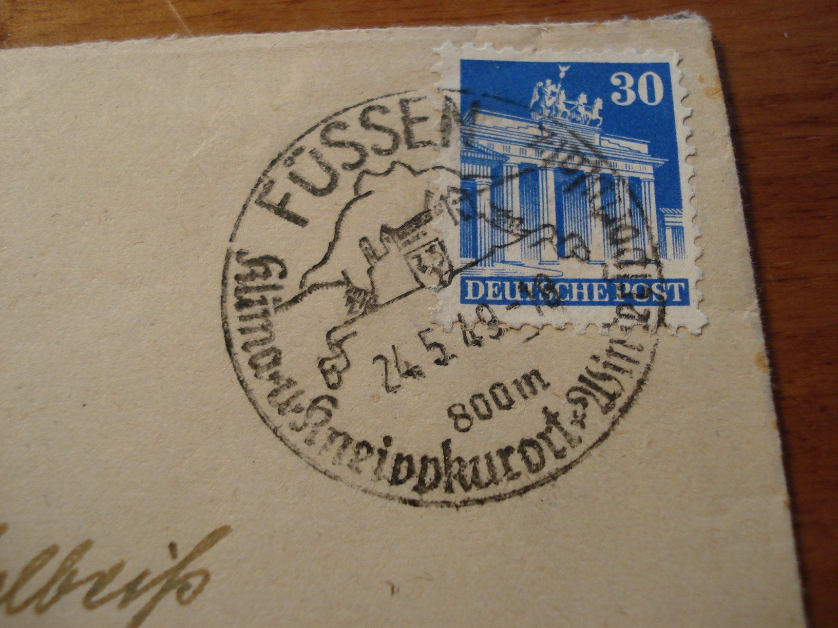 Tutti i francobolli: Brief 1949, Deutsche Post, Sonder-o Füssen – Usato da Niederwil AG venduto da morostahu 1