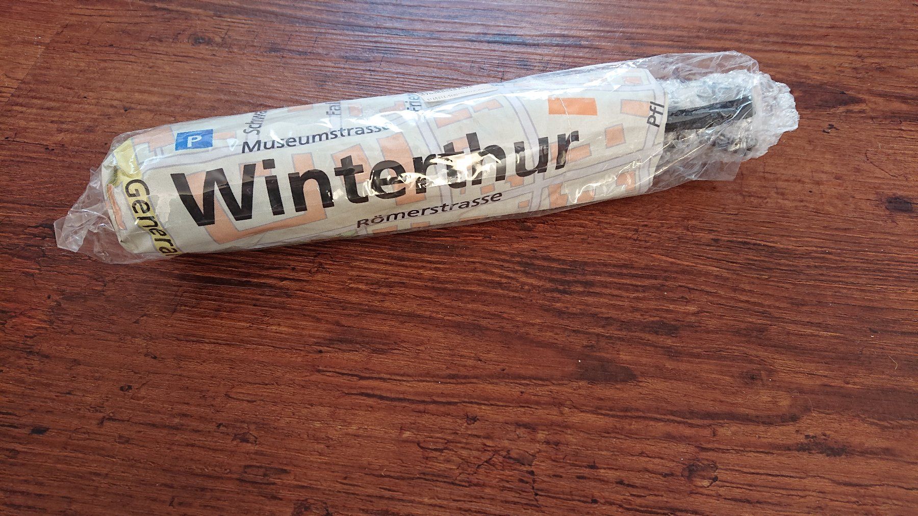 Ombrelli: Knirps, Regenschirm mit Stadtplan von Winterthur – Nuovo e nell'imballaggio originale da Erlen venduto da famstecar