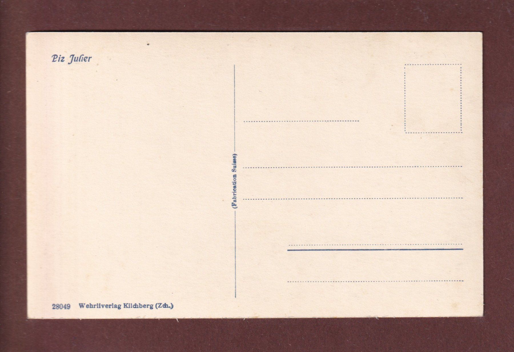 Cartoline postali: PIZ JULIER - Neujahr – Usato da Pully venduto da nicecards 1