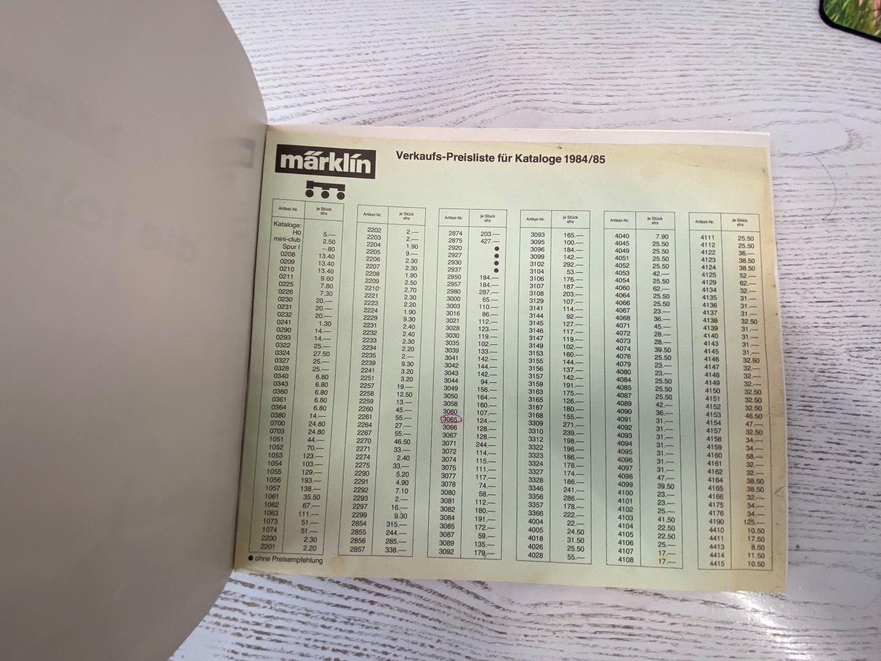 Märklin Documenti: Märklin Katalog 1984/85 D – Usato da Lupsingen venduto da New-Haven 1