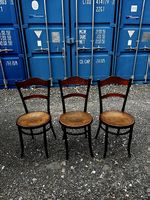 3 chaises bistrot anciennes en bois courbé  Fischel, Vienne