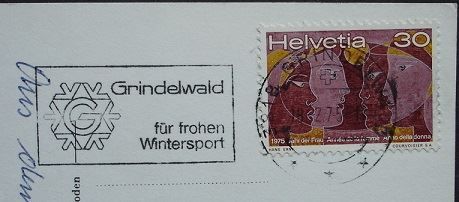 Cartoline postali: GRINDELWALD Wetterhorn - Bahn - Auto – Usato da Jona venduto da philajona 1