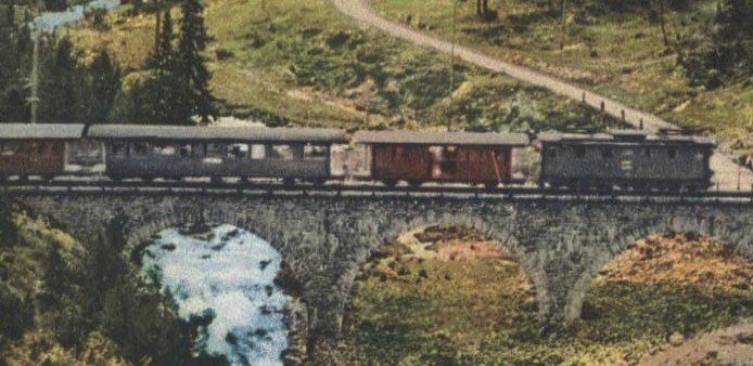 Cartoline postali: ALBULA-BAHN GR 1920 Rhätische Bahn – Usato da Wil SG venduto da Clanx 1