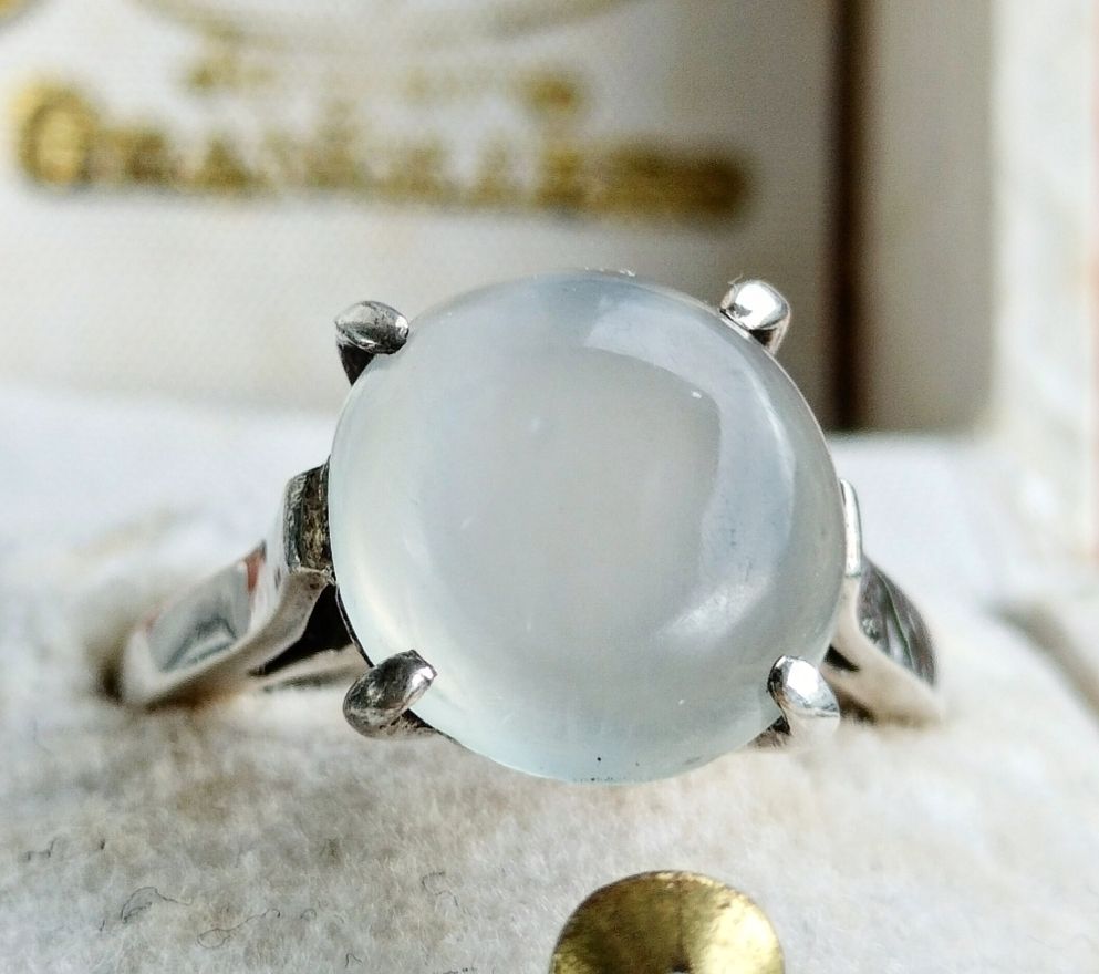Anelli: ✨Antiker Cateye Mondstein Silber Ring – Usato da schwyz venduto da larry91sz 3