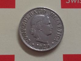 10 Rappen 1929 ss+, nur 2,0 Mio!