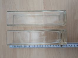 2er Set Glas-Vasen
