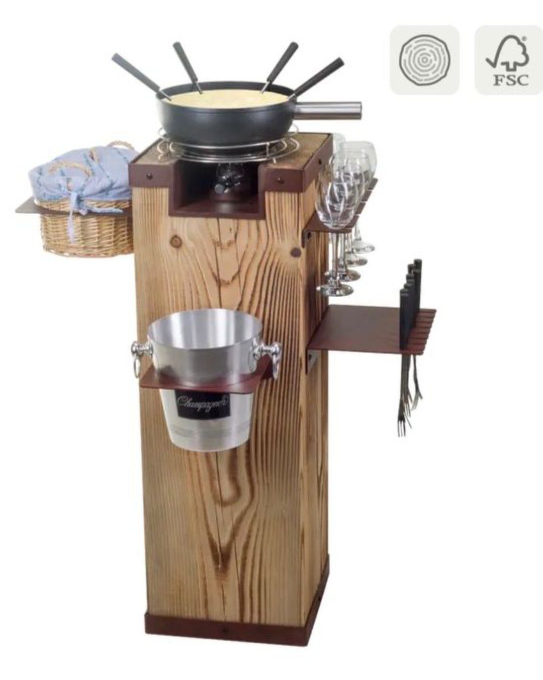 Elettrodomestici da cucina: Fondue Bar aus Holz – Nuovo (secondo la descrizione) da Grabs venduto da cmbo79 2