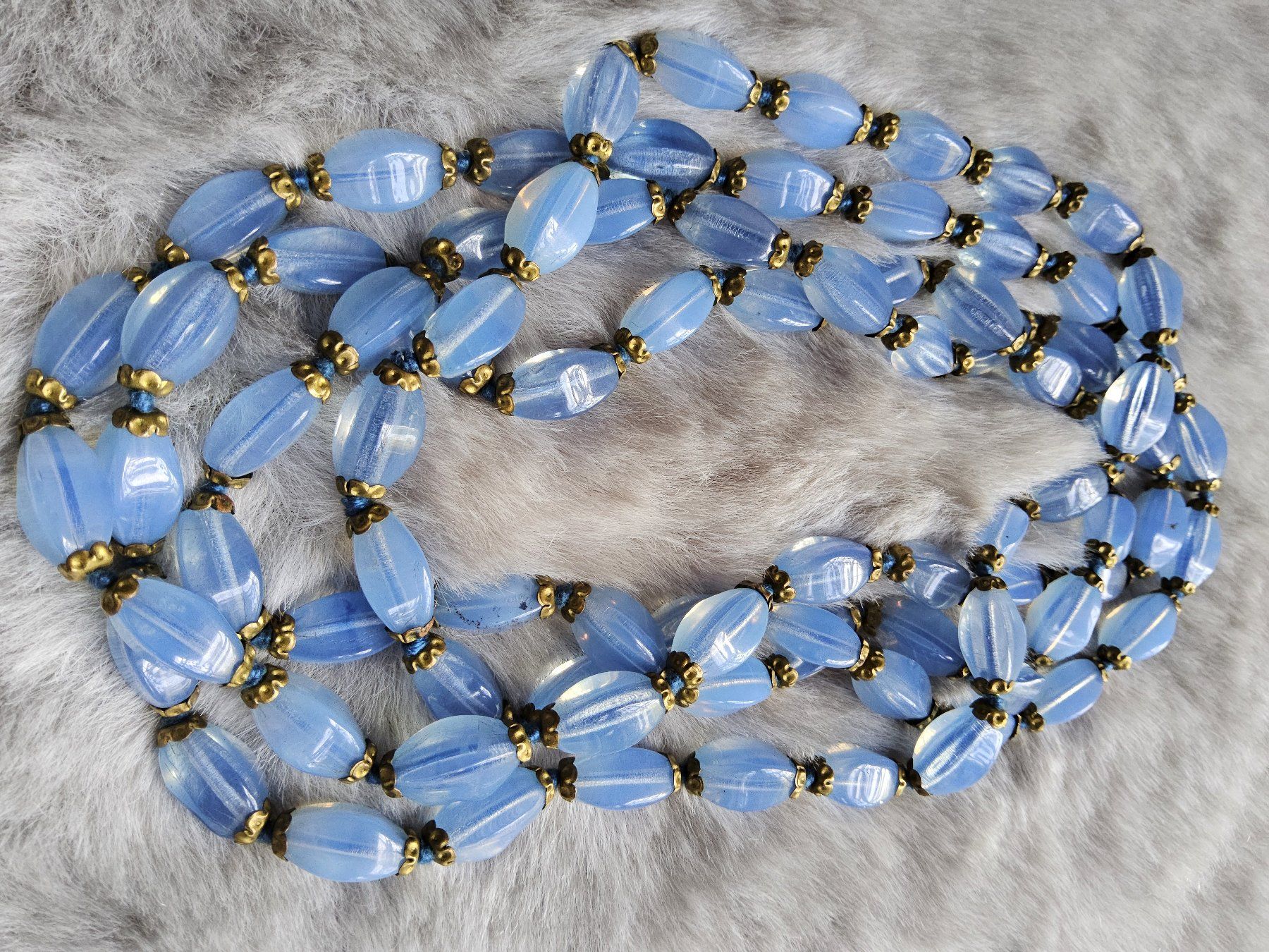 Gablonzer Colliers: Wunderschöne antike Gablonzer Glas Kette Collier 125cm – D'occasion à Zürich par gutsan 4