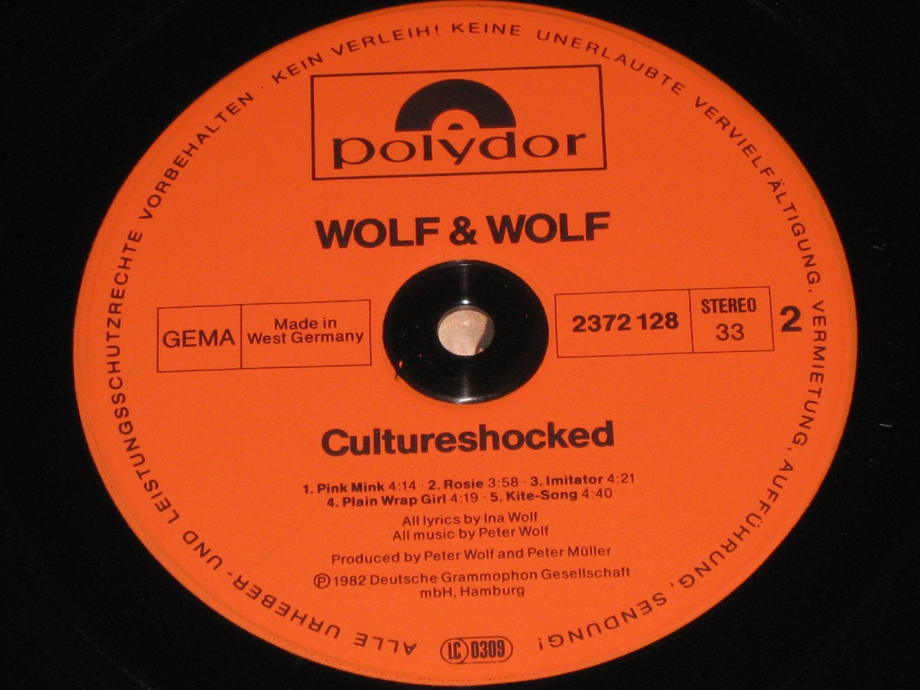 Schallplatten: LP - WOLF & WOLF - CULTURESHOCKED – Gebraucht aus Steckborn von Quo7 2