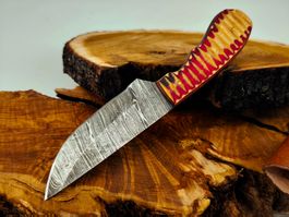 Geprüft! 1A Knife Faltenstahl DAMASCUS Damast Jagd Messer