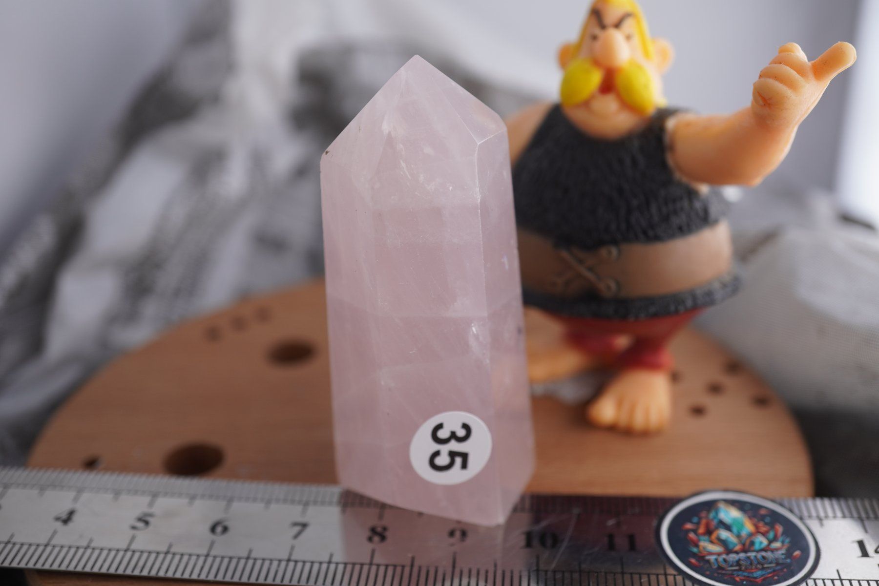 Minerali & Pietre curative: Rosenquarz   Spitze        Spitze 60mm x 23mm – Nuovo e nell'imballaggio originale da Eschenbach SG venduto da topstone 2