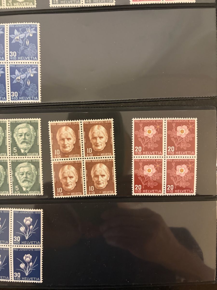 Alle Briefmarken: Pro Juventute 1944/1945 postfrisch – Gebraucht aus Meierskappel von Hala03 5